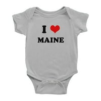 Heart Maine Američke države Vole Funny Baby Rompers Bodysuit