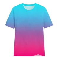 Gaecuw Womens Ljetni vrhovi Bluze s kratkim rukavima Torbeni fit pulover TEES T-majice Gradijentni vrhovi