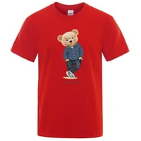 Jhpkjgentleman Mr. Teddy Bears Nice momak Ispisuje muškarci kratkih rukava ulica pamučne majice Labavi
