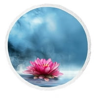 Lotus cvjetni ručnik, duhovnost zen u mirnom krajoliku ručnik za plažu plaža pokrivač s tasselima plaža