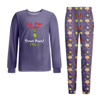 Plaid plus veličina Porodica Božić Pidžama Organska pamučna porodična spavaća odjeća Print Slatka PJS