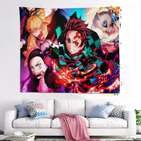 FNNYKO DEMON Slayer Wall Tapisestry Anime stil Print Wall Art Art Tapestries za dnevni boravak Spavaća
