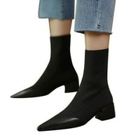 Ketyyh-Chn Womenske čizme Kaubojske gležnjeve čizme zapadne modne kravlje cipele-čizme, 40