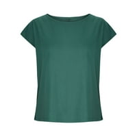 Gathrrgyp ženski vrhovi i bluze, ljetni klirens, ženske ljetne modne obrezive rukave rever V-izrez pamuk linijska labava bluza