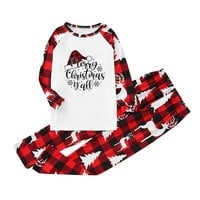 Tawop Family Pajamas roditelj-dijete topli božićni set tiskani kućni nošenje pidžama dvodijelno dijete