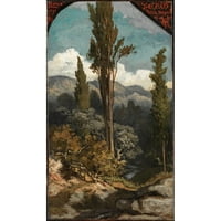 Vedžder, Elihu Black Moderni uokvireni muzej Art Print pod nazivom - Tri stabla Italija