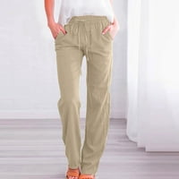 Miluxas pantalones de mujer cintura alta plus Veličina čišćenja moda Žene Ležerne prilike čvrste boje