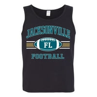 Grad Jacksonville Ja American Fudbal Fantasy Fan Sports Mens Grafički tenk, crni, veliki