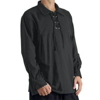 Pgeraug muška majica Jednostavna plus size Solid Color Rever Strap Top bluza polo majice za muškarce