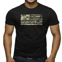 Digitalni kamo američki zastava muška muška majica majica mala crna