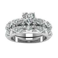 Fugseuse Luxury Women Cubic cirkonijska Srca Rhombus prsten za vjenčanje za angažovanje nakita poklon