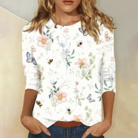 APEPAL ženska ležerna rukava sa slobodnim tučićima, majica sa škap mrežom bijeli m