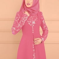 Ženska haljina kaftana arapska Jilbab Abaya čipkasti šivanje maxi haljina ljetna radna haljina