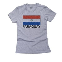Paragvajska ostrva Zastava - Posebna vintage izdanje Ženska pamučna siva majica