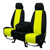 Caltrend Stražnji podijeljeni stražnji dio i čvrsti jastuk Neosupreme Seat navlake za - Honda Civic - HD204-12NN žuti umetak sa crnom oblogom