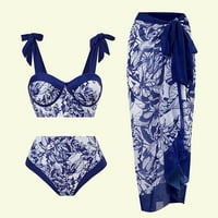 Leesechin Womensuits Trendy Retro cvijeće Print usko ugradnju bikini seksi jednodijelni kupaći kostim
