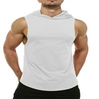 Muški vrhovi sa kapuljačom odsječene kapuljača za teretanu bez rukava mišićne majice Muške ležerne majice
