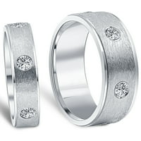 1 2CT podudaranje njegovih njezinih dijamantskih vjenčanih prstena za vjenčanje