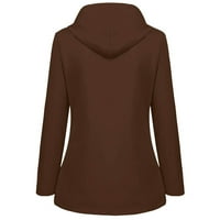Retro Streetwear Ladies kaput kaput Žene Čvrsti pliša kišni na otvorenom plus veličine kapuljač kapuljača