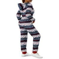 Kiapeise ženski božićni zatvarač duksevi sa kapuljačom jedan pidžami bodi se odijeva za spavanje