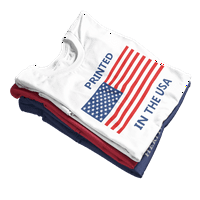 Američki ikona Orao ispred zastave Majica kratkih rukava-Orange-XXL