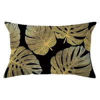 Wozhidase jastuci crnog jastuka poklopca bronzirajućeg cvijeća i lišće bacaju jastučnicu svilena jastučnica