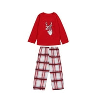 Fanxing Clearence Porodična podudaranje pidžamas božićni kawaii reindeer Print casual vrhovi tiskane pantalone za odmor