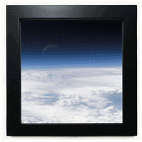 Sloj bijelog oblaka Atmosfera Crna kvadratna okvira Slika zidna tabla