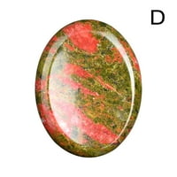 Jasper Crystal Oval Thumb Kamen Prirodni džep Palm Stone Chakra Reiki U7G0