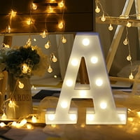 Baccoc LED svjetla za spavaću sobu Abecede LED lampica svjetla svijetli bijela slova koja stoje viseći