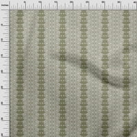 Onuone pamuk poplin dustna zelena tkanina Geometrijska etnička šivaća tkanina od dvorišnog tiskanog