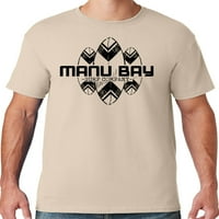 Mens Manu Bay Surf Company Black Surfboards Majica, 2xL pješčenjak