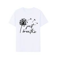 Majica Anbech Maslandion za žene grafičke teže sa samo udisanim majicama casual pisma Ispis majica kratkih