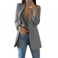 Ženska casual s dugim rukavima revel radna kancelarija Blazer jakna sa džepom