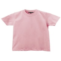 A2Y Kid's Kid's Teški pamučni posadni vrat majice ružičasti l