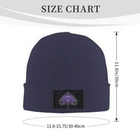 Ace Poke Skull Sivo Print Knit Beanie Hat, Zimska kapa za meke tople klasične šešire za muškarce, mornarsko