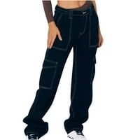Žene Jeans Plus Veličina Čišćenje čvrste boje modni casual labavi širokoj nozi pune dužine hlače traperice