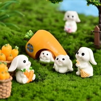 Wanwan Bunny Figurin crtani realističan čvrst ljupko minijaturni životinjski zečji smoli za lutku