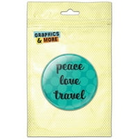 Mir Love Travel Hlady Button Magnet