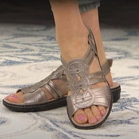 Sandale za žene Drćene ljetne cipele sandale za sandale Comfort okrugli nožni kopča kauzalne plažne