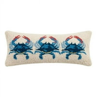 Peking Handicraft 30gy2217C20OB in. Plavi jastuk za kuke Crab, više boja