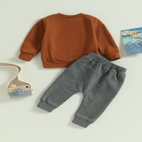 Huakaishijie Toddler Baby Boys Outfits dugih rukava Crewneck Dukseri Torp TrockString duge hlače set