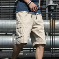 Hanas Muške hlače Muški ljetni na otvorenom casual patchwork kombinezon plus veličine sportske kratke hlače kaki m