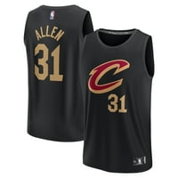 Muške fanatike marke Jarrett Allen Black Cleveland Cavaliers Fast Break Replica Jersey - Izdanje Izjava