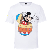 Mickey Mouse Lilo & Stitch Ispiši Žene Muška dječja posada obrezana majica, Winnie The Pooh Print Happy Uskrs Ležerne prilike Spring Summer Majica