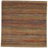 4 '7' vunu od vune Rust Moderna ručna prekrivena boemska prugasta tepih veličine sobe