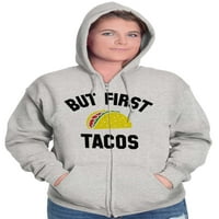 Ali prvi tacos utorak smiješna hrana zip up duhovine muške ženske brine za žene 5x