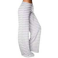 Žene Striped visokog struka elastične hlače za labave noge Plesne joge hlače Žene prozračne joge hlače
