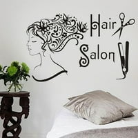 Art zidna naljepnica za kosu salon uklonivi vinil DIY za dekor naljepnica za crtanje Barber trgovina