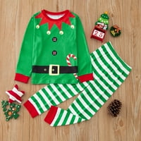 Toddler Boys Girls Pidžamas Baby Kids Božić Pidžamas Sleep odjeća Na vrhu Hlače Postavi povremena odjeća